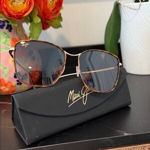 Maui Jim Brown and Black Sunglasses